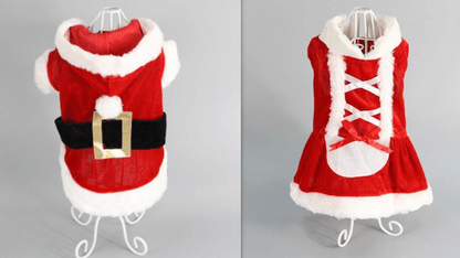 Festive Plaid Dog Dress - Cozy Christmas Pet Outfit For Small Dogs-3