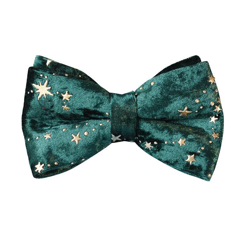 Green Star Fleece Pet Collar Bow Tie - Stylish And Comfortable Dog Accessory-5