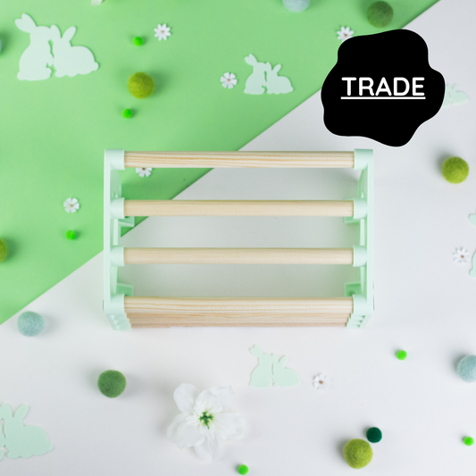 SINGLE Cage Mounted Hay Rack - Pastel Green - TRADE