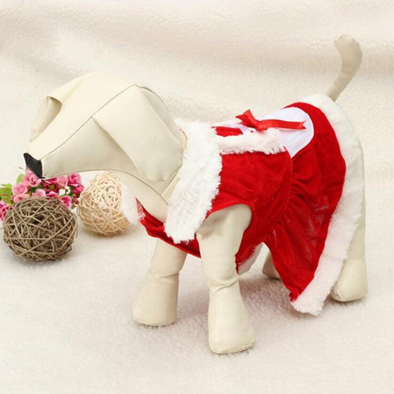 Festive Plaid Dog Dress - Cozy Christmas Pet Outfit For Small Dogs-4