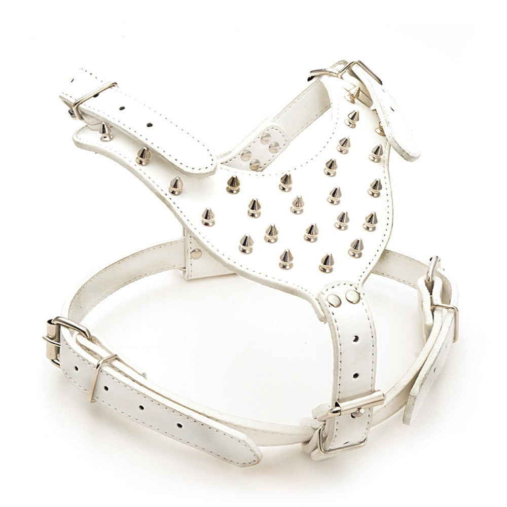 Dog Zinc alloy Rivets Spiked Studded Harness