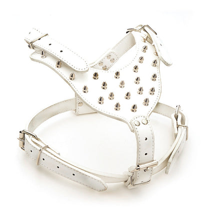 Dog Zinc alloy Rivets Spiked Studded Harness
