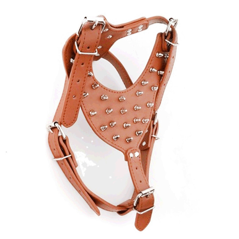 Dog Zinc alloy Rivets Spiked Studded Harness