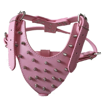 Dog Zinc alloy Rivets Spiked Studded Harness