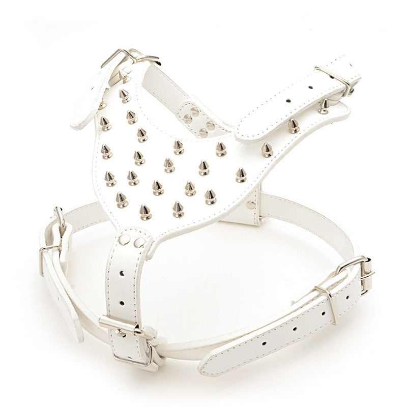 Dog Zinc alloy Rivets Spiked Studded Harness