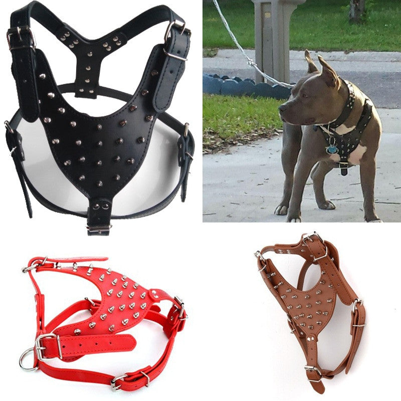 Dog Zinc alloy Rivets Spiked Studded Harness