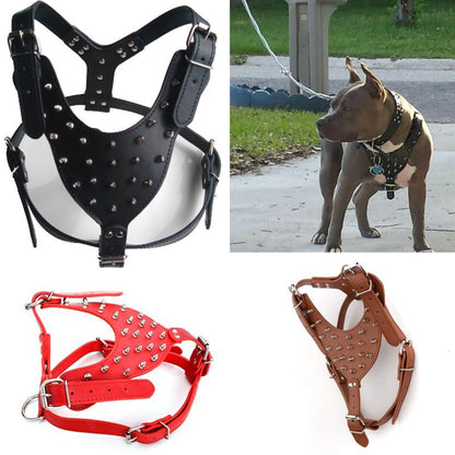 Dog Zinc alloy Rivets Spiked Studded Harness