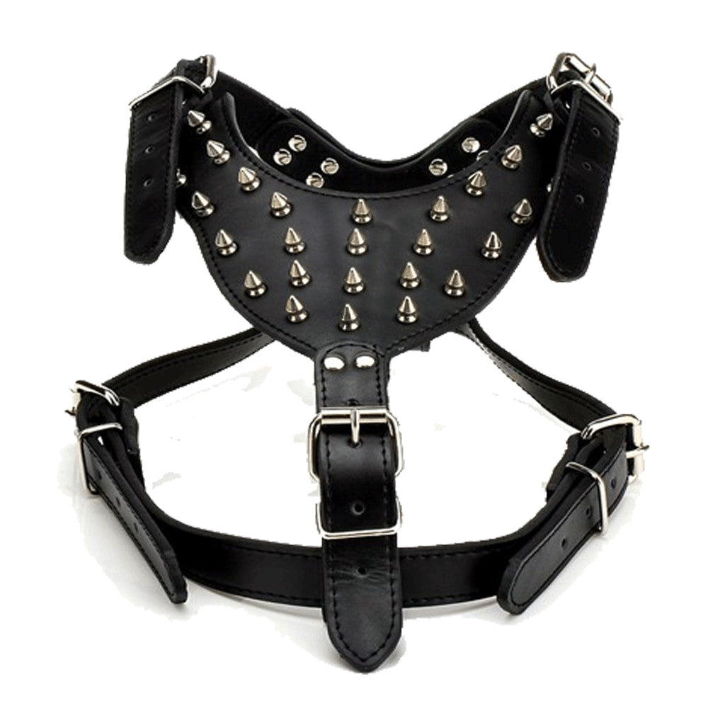 Dog Zinc alloy Rivets Spiked Studded Harness