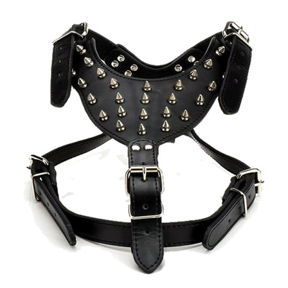 Dog Zinc alloy Rivets Spiked Studded Harness