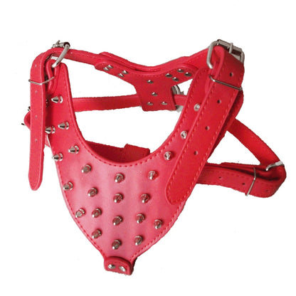 Dog Zinc alloy Rivets Spiked Studded Harness