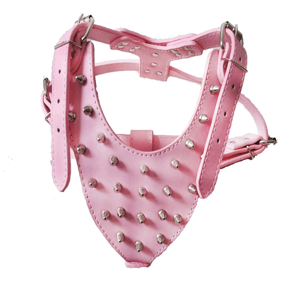 Dog Zinc alloy Rivets Spiked Studded Harness