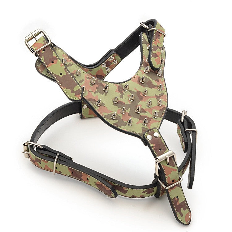 Dog Zinc alloy Rivets Spiked Studded Harness