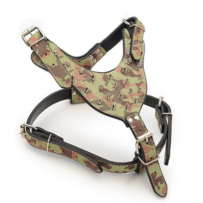 Dog Zinc alloy Rivets Spiked Studded Harness