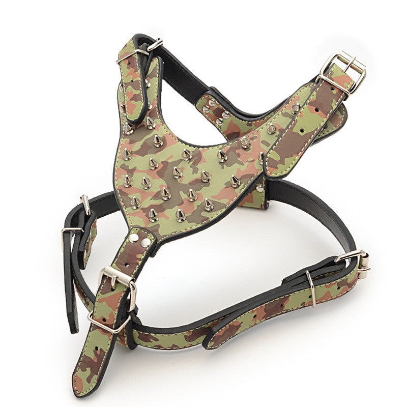 Dog Zinc alloy Rivets Spiked Studded Harness