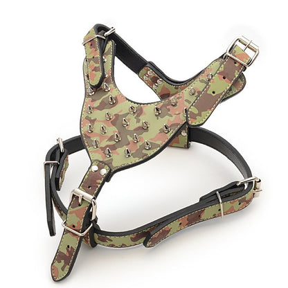 Dog Zinc alloy Rivets Spiked Studded Harness